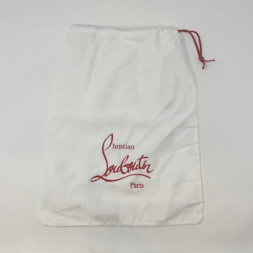 Christian Louboutin White and Red Dust Bag